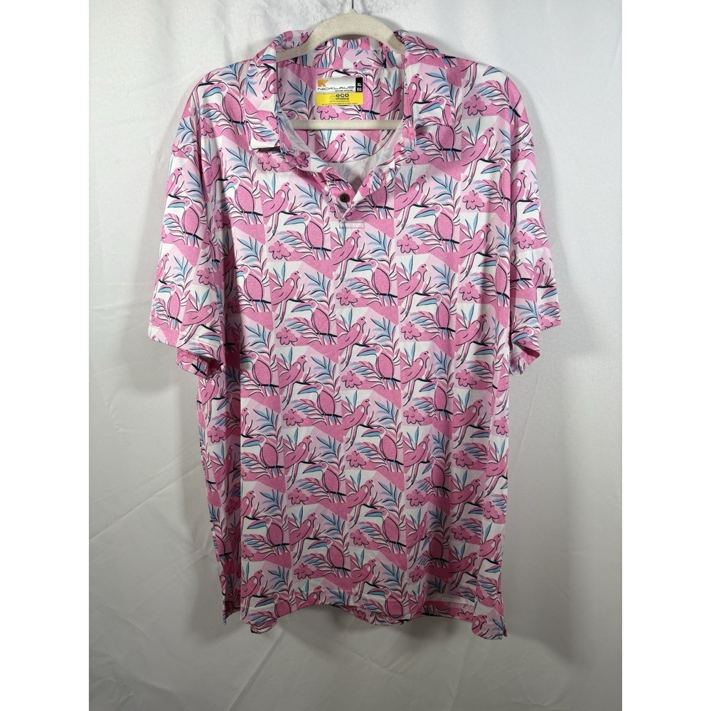 Nicklaus shirt golf Hawaiian tropical size xl 1/4 button